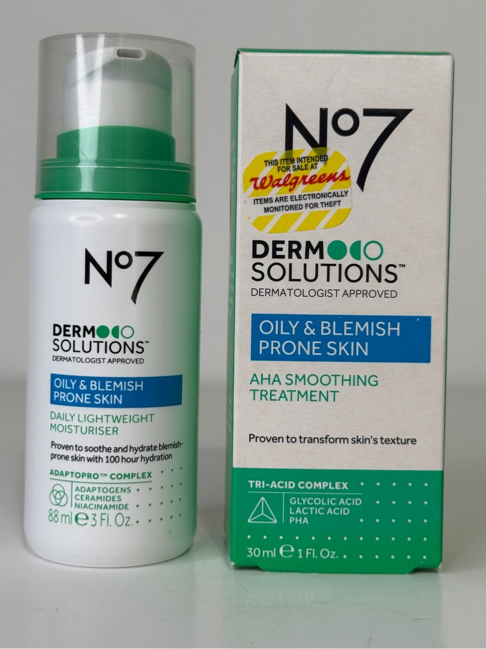 No7 Derm Solutions Oily & Blemish Prone Skin Smoothing Treatment & Moisturizer